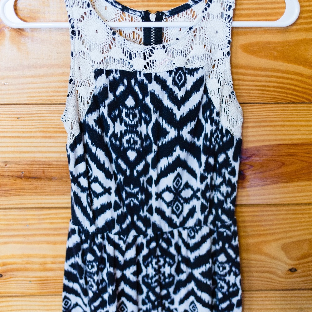 Print & Crochet A-Line Dress